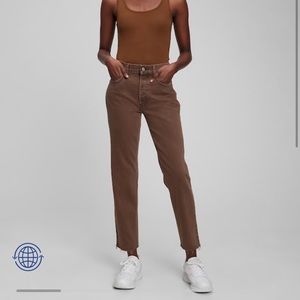 GAP Brown Cheeky Straight High Rise Button Fly Jeans Size 27 4R